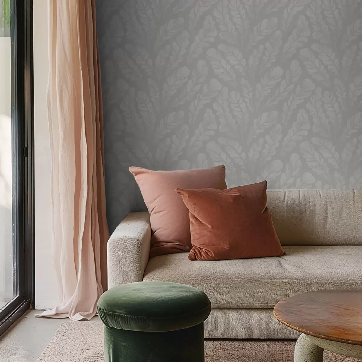 Wallpaper Pene mari în nuanțe delicate de gri a00839