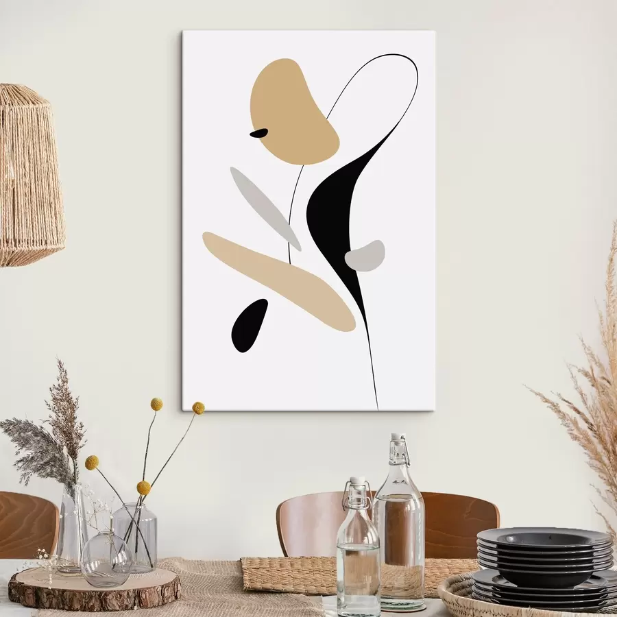 Tablouri Compoziție abstractă cu pete și linii s46350