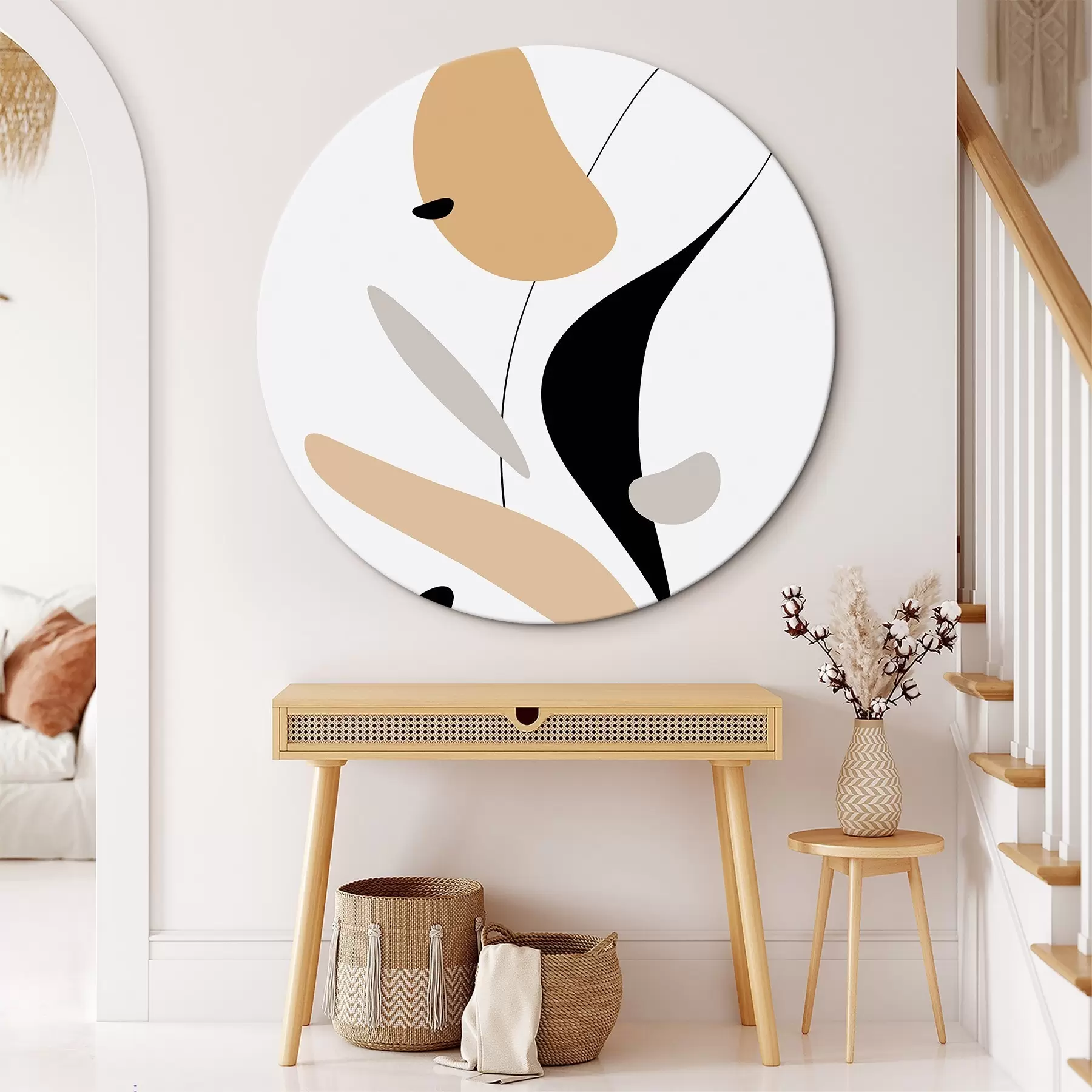 Tablouri Compoziție abstractă cu pete și linii r46350