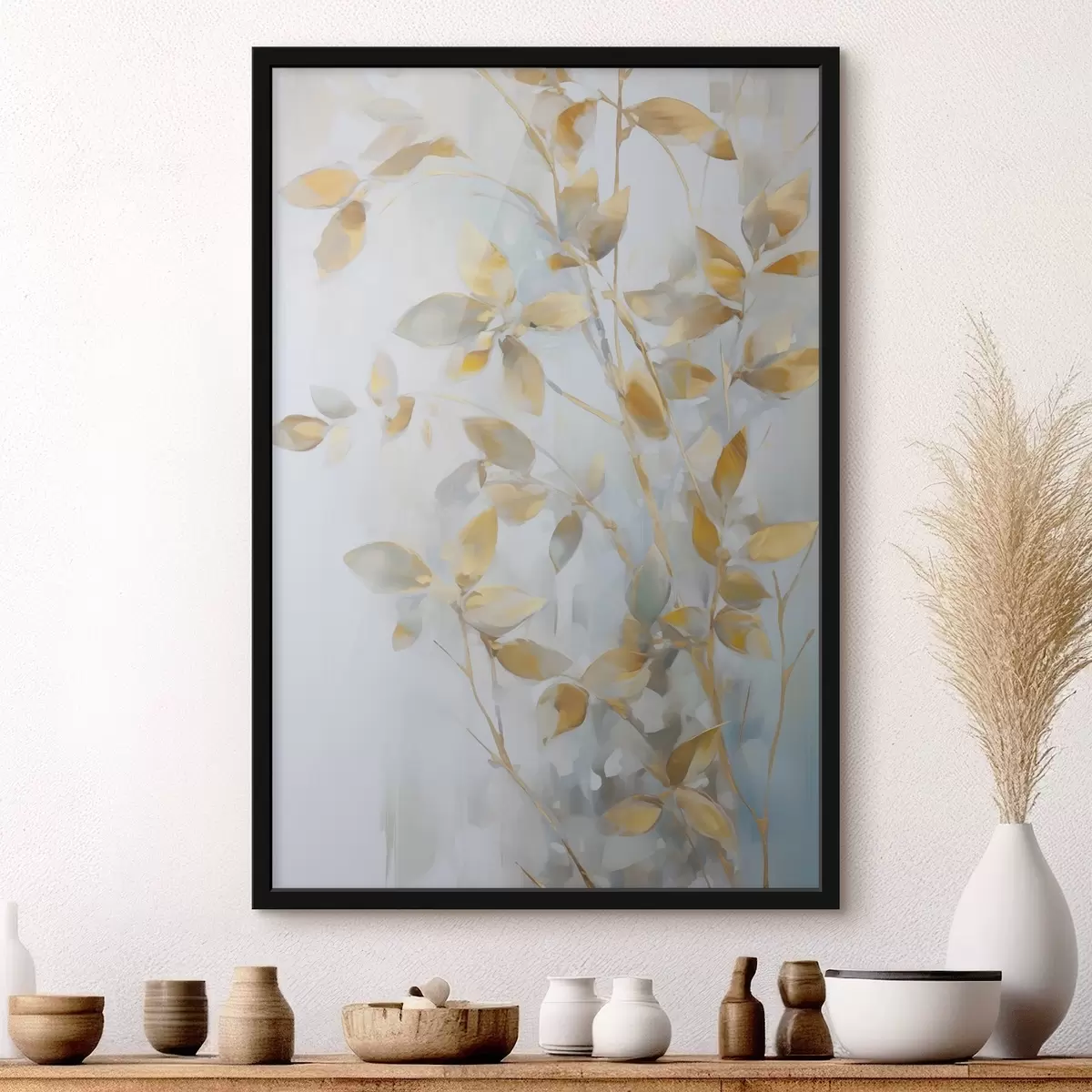 Poster Frunze abstracte imitație de pictură f46348