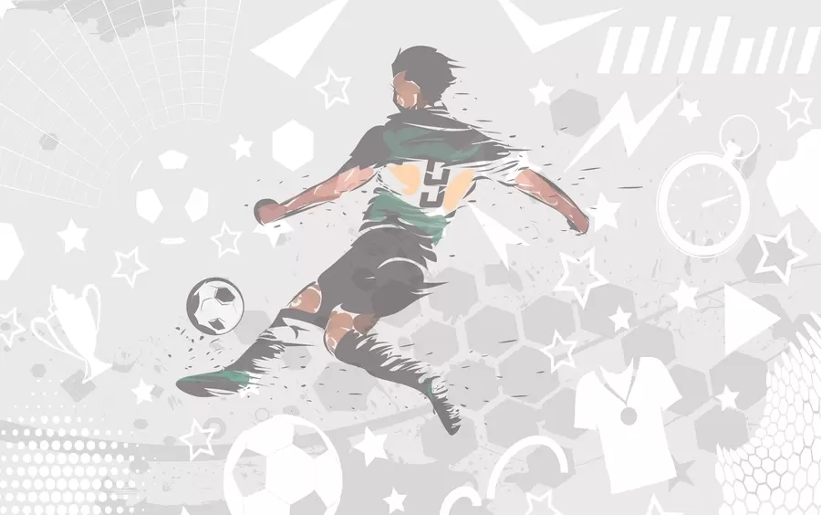 fototapet Jucător de fotbal, sport w04763