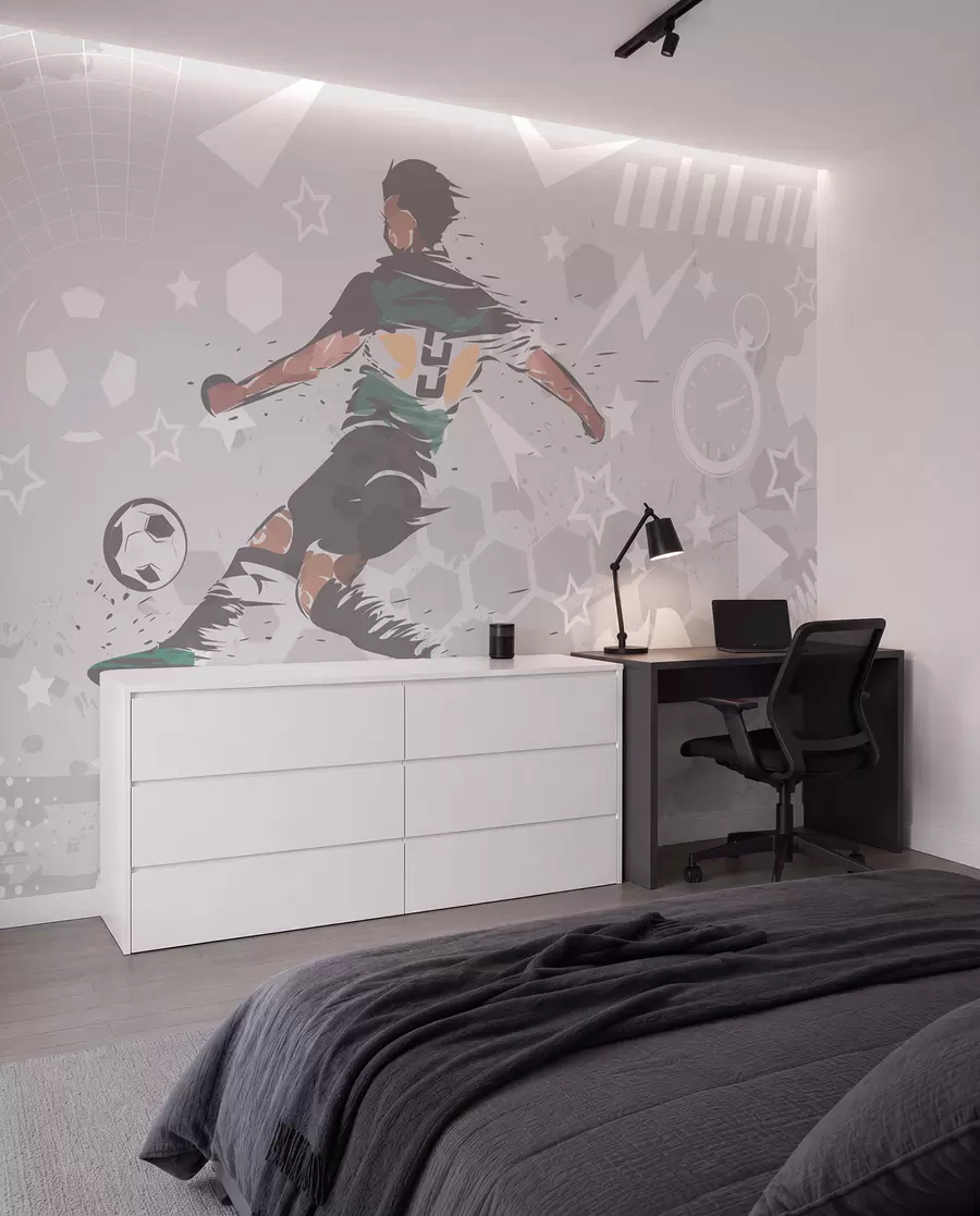 fototapet Jucător de fotbal, sport w04763