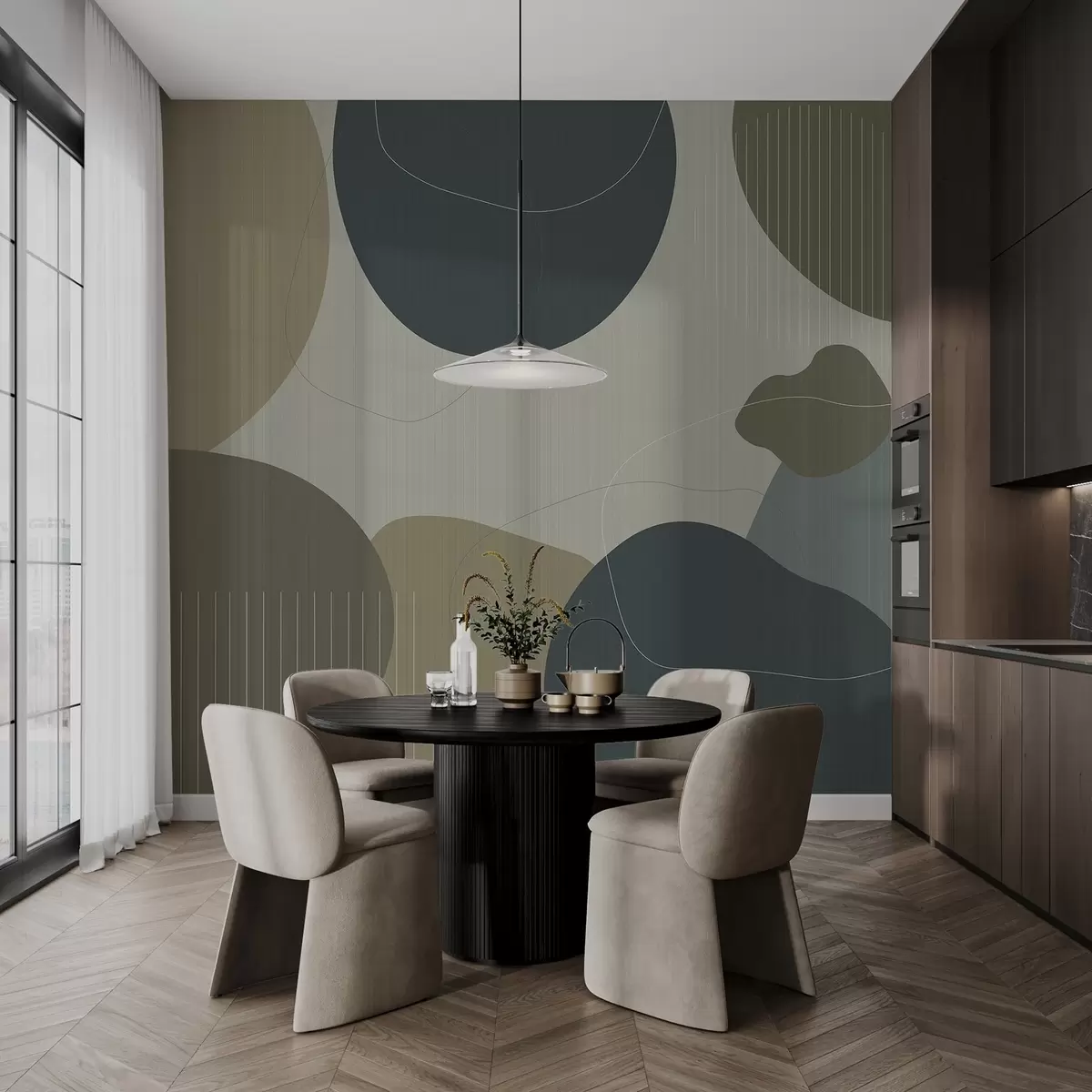 fototapet Cercuri abstracte w04759v2