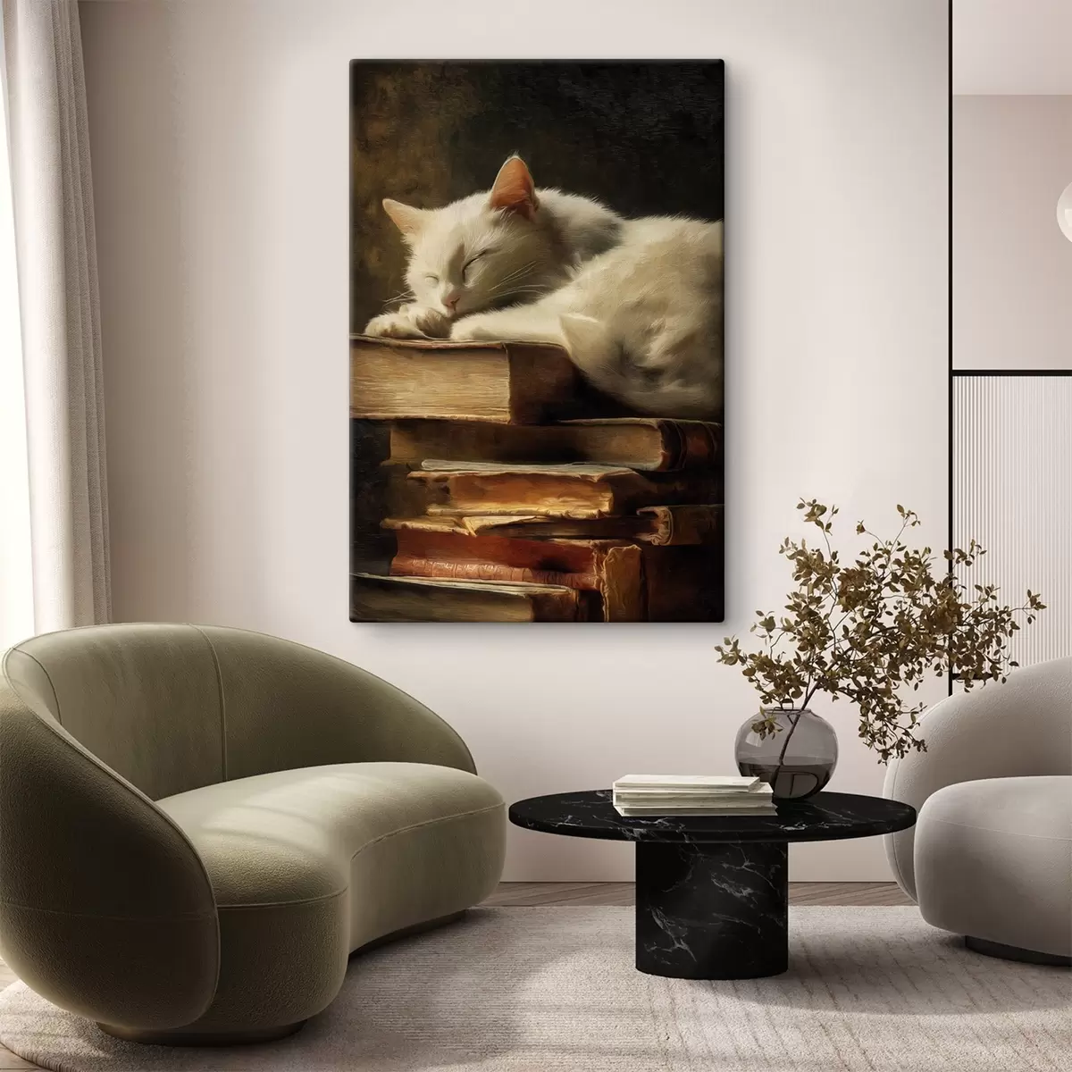 Tablouri Pisica pe cărți s46428