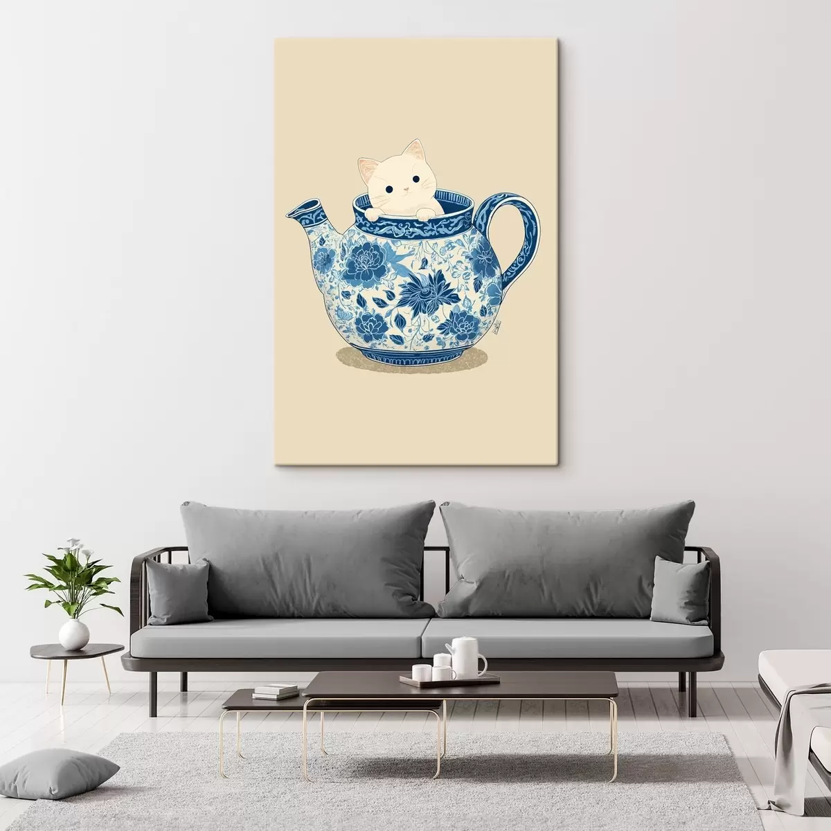 Tablouri Pisica în ceainic s46431