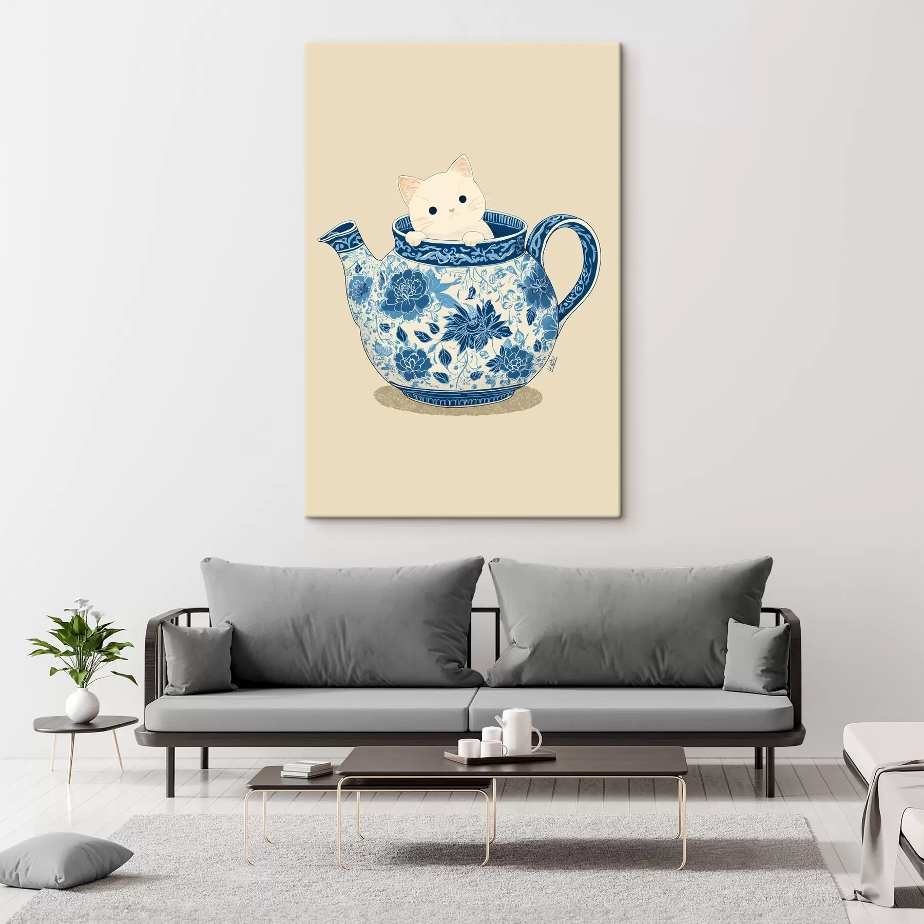 Tablouri Pisica în ceainic s46431