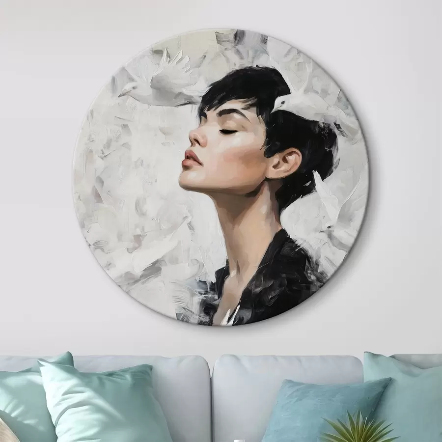 Tablouri Fata și păsările r46365