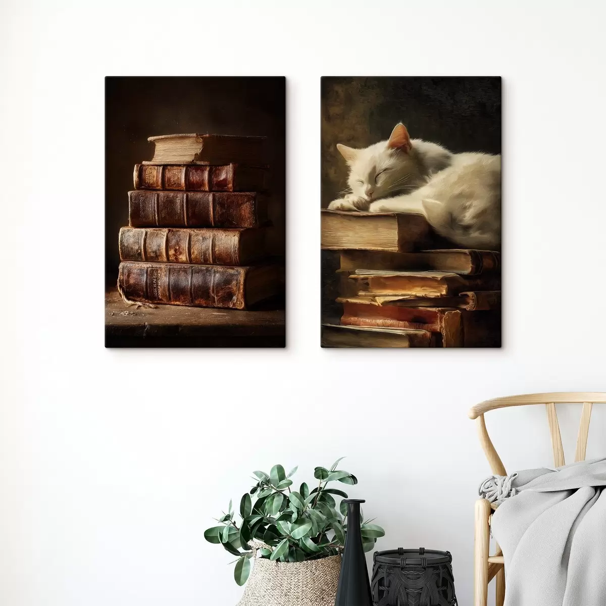 Tablouri Pisica pe cărți m00918