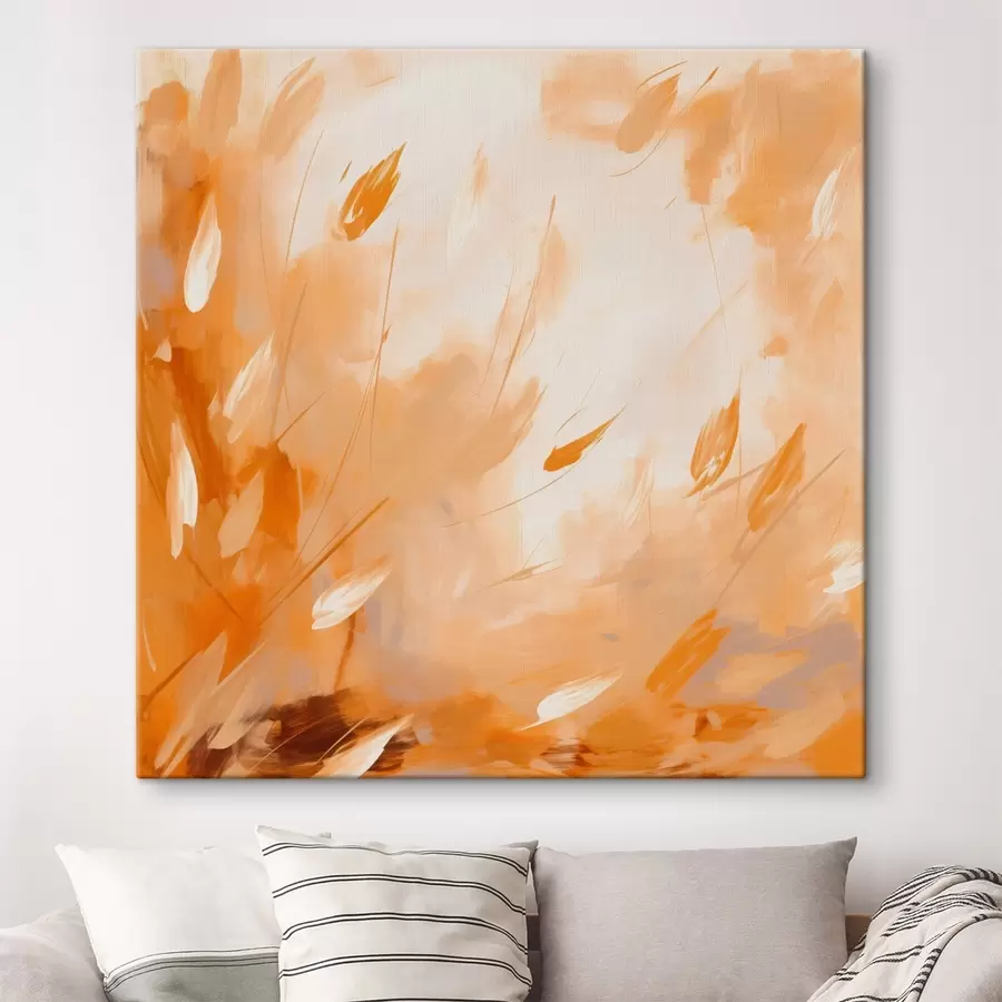 Tablouri Petale și tulpini abstracte în stil ulei s46319