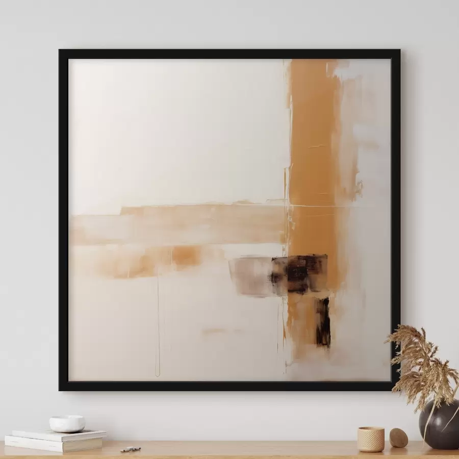 fototapet Abstracție în portocaliu și maro f46307