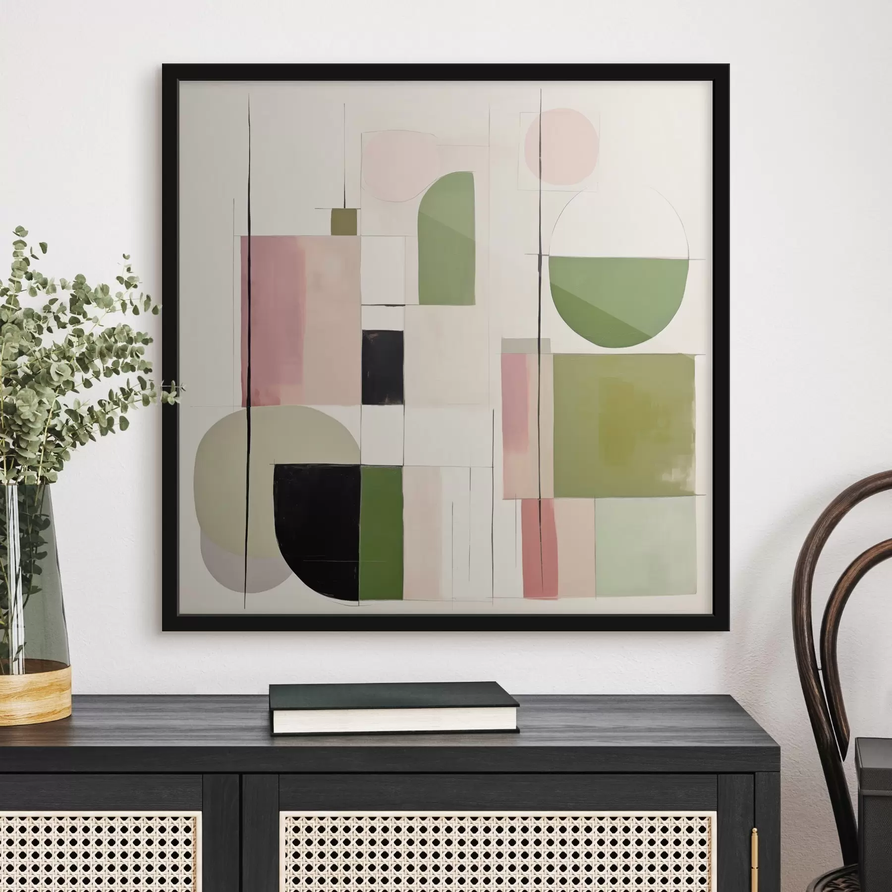 fototapet Artă abstractă cu blocuri și linii colorate f46313