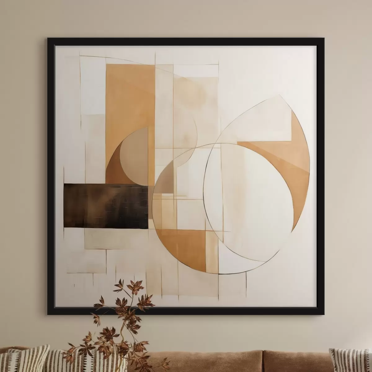 Poster Compoziție abstractă minimalistă în nuanțe calde f46321