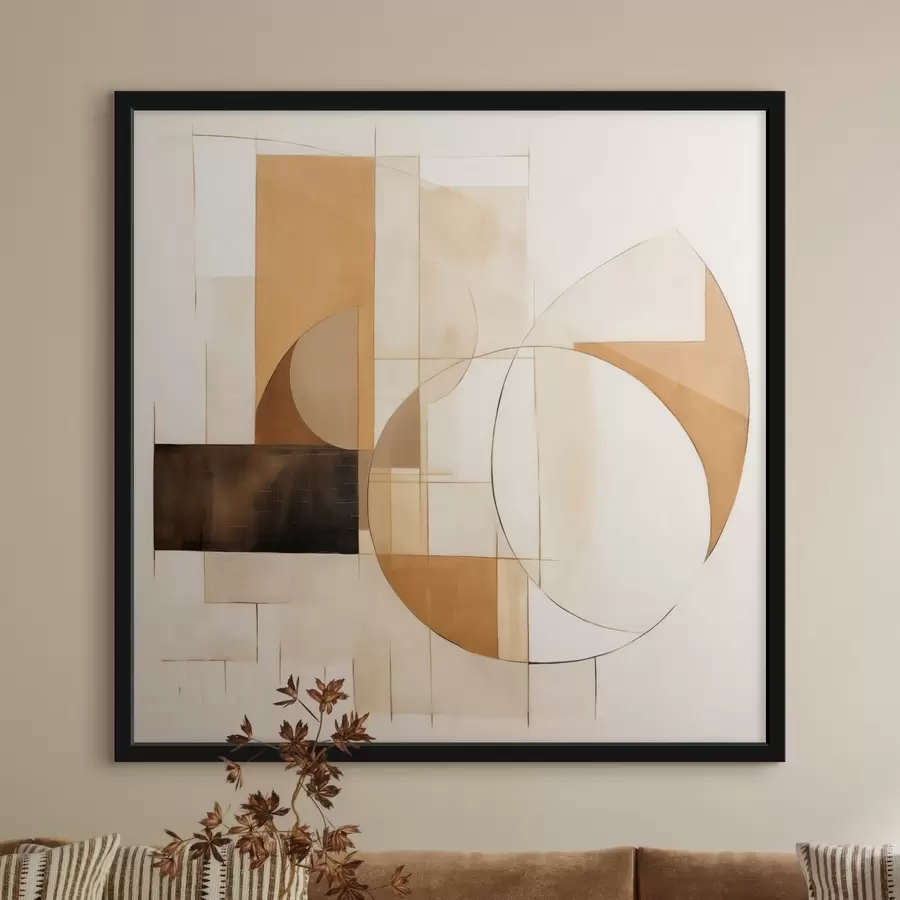 fototapet Compoziție abstractă minimalistă în nuanțe calde f46321