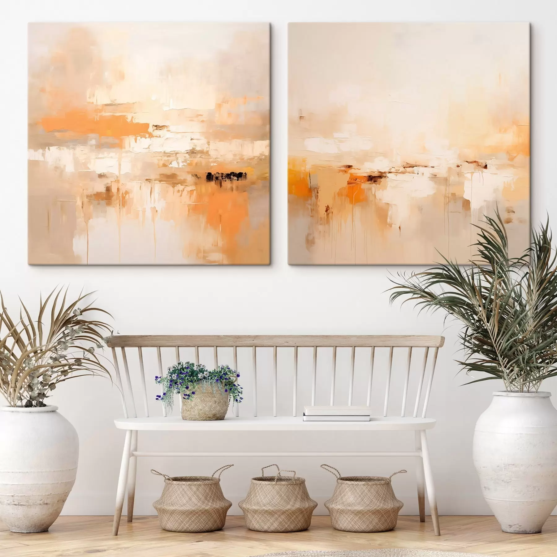 Tablouri Pictură abstractă ușoară în nuanțe de toamnă m00895