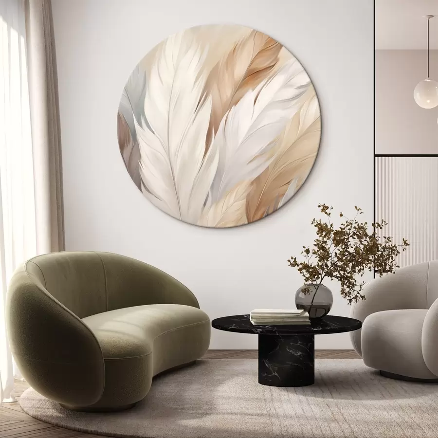 Tablouri Pene moi în nuanțe de bej și gri r46190