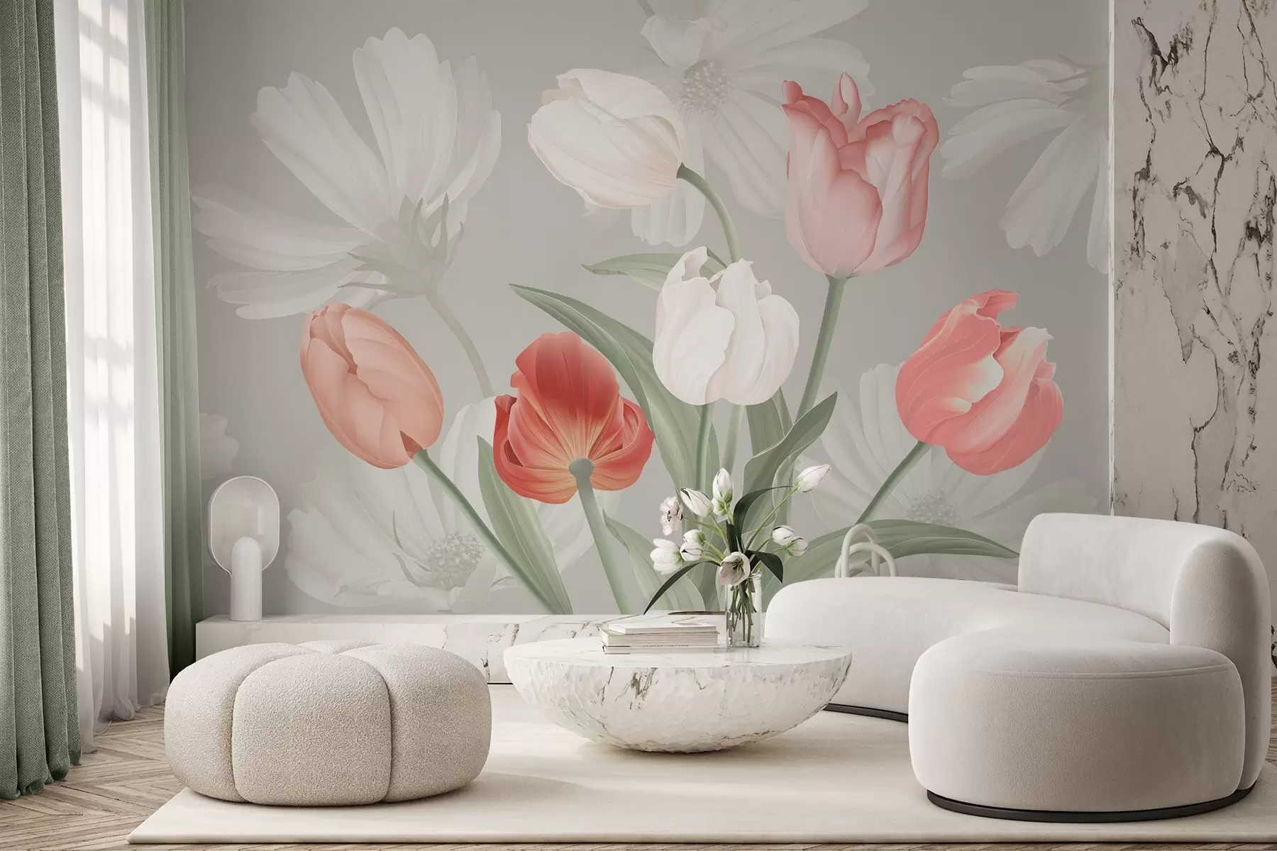 fototapet Buchet de flori cu lalele w04784