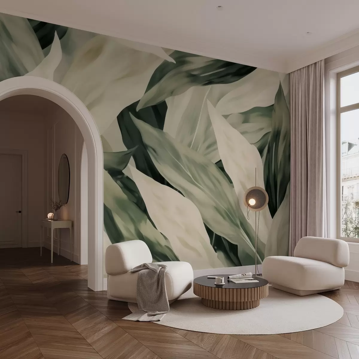 fototapet Frunze pictate w04799