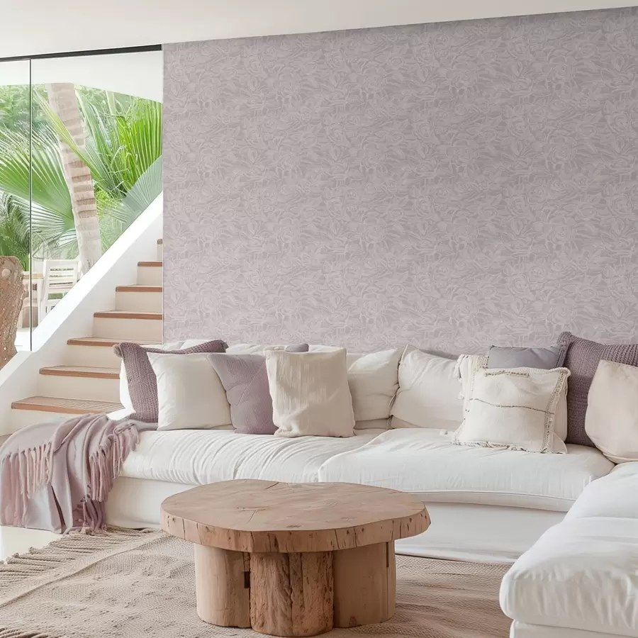 fototapet Trandafiri gravați pe gri deschis a00841v1