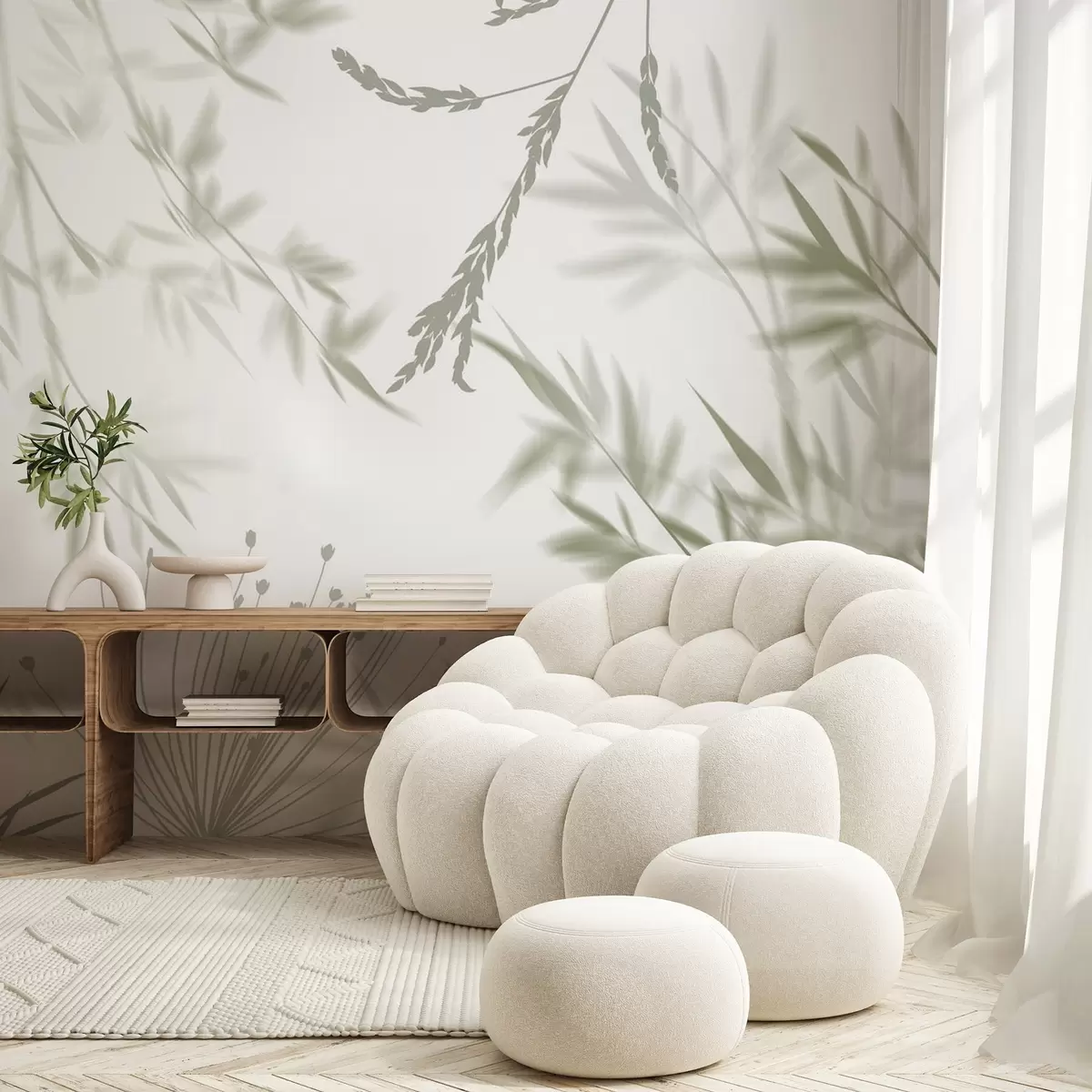 fototapet Siluete de frunziș w04850