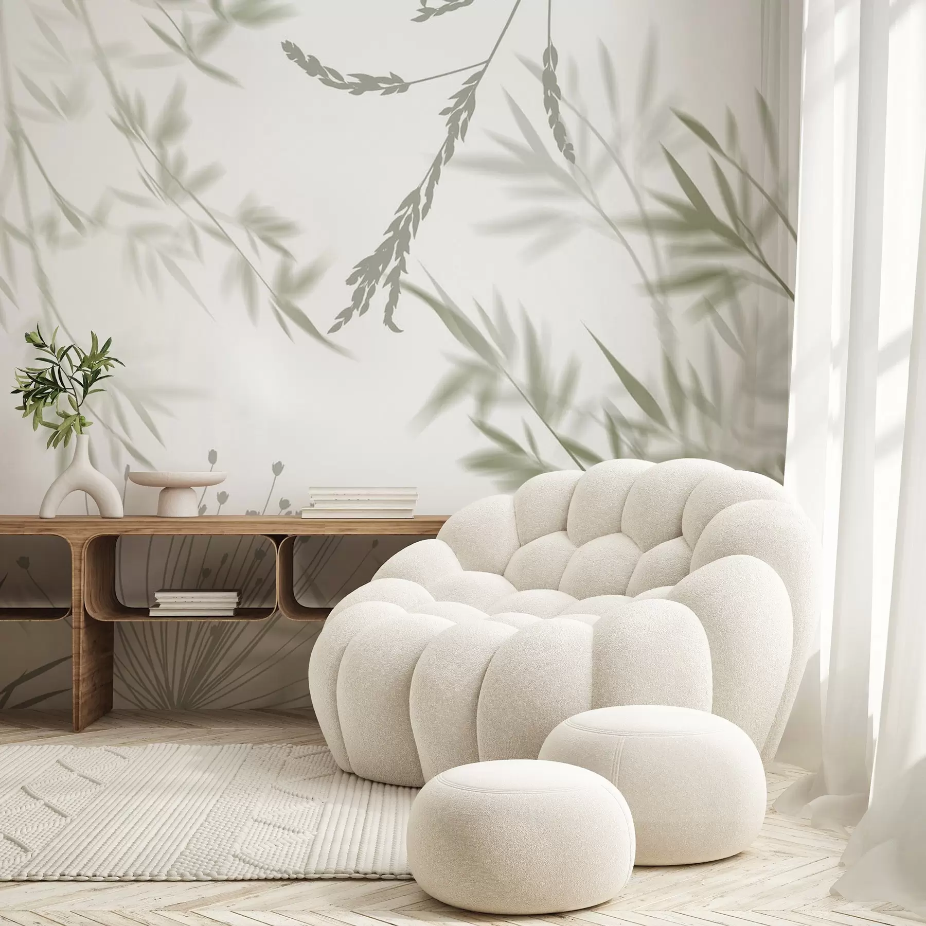 fototapet Siluete de frunziș w04850