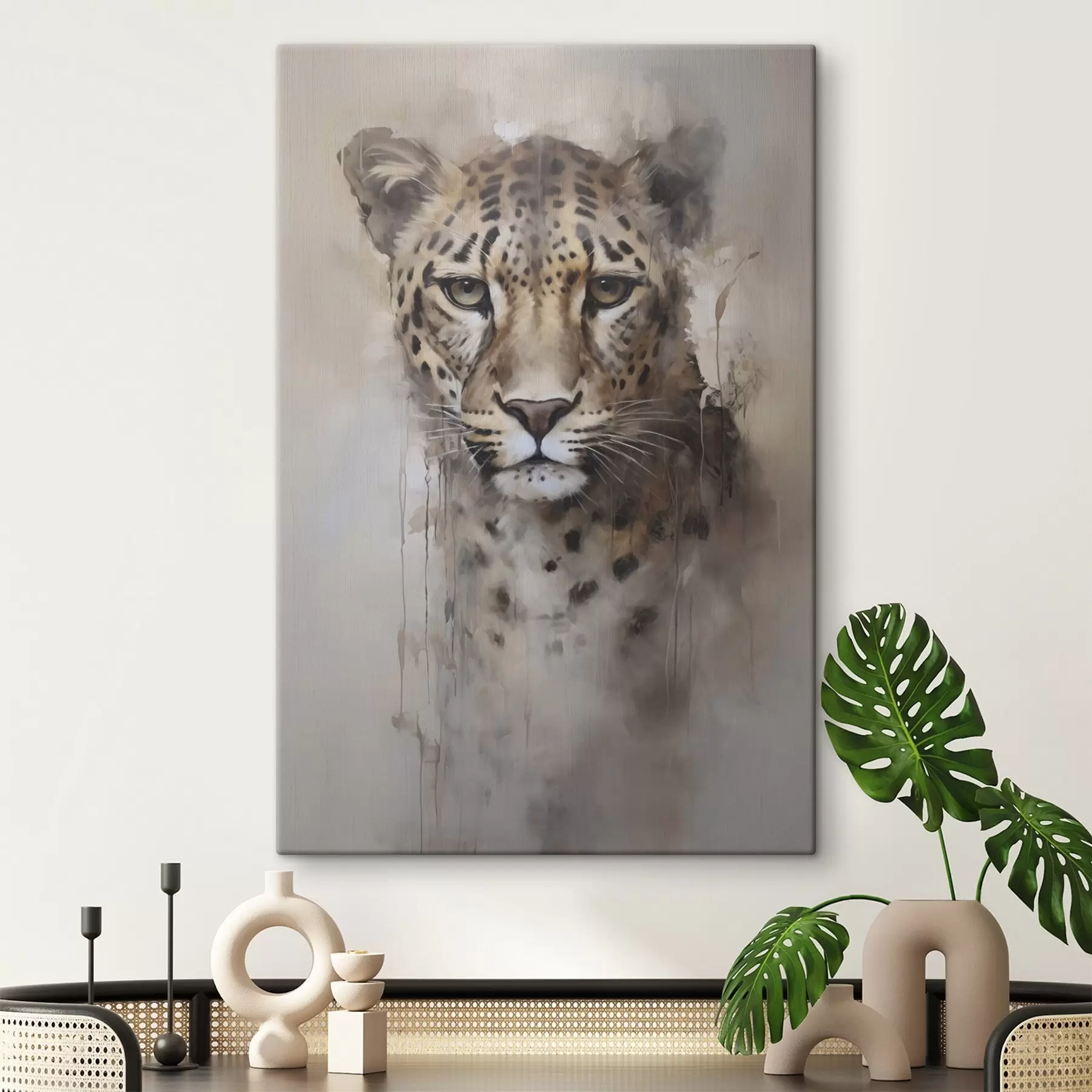 Tablouri Pictură imitație de leopard s46434