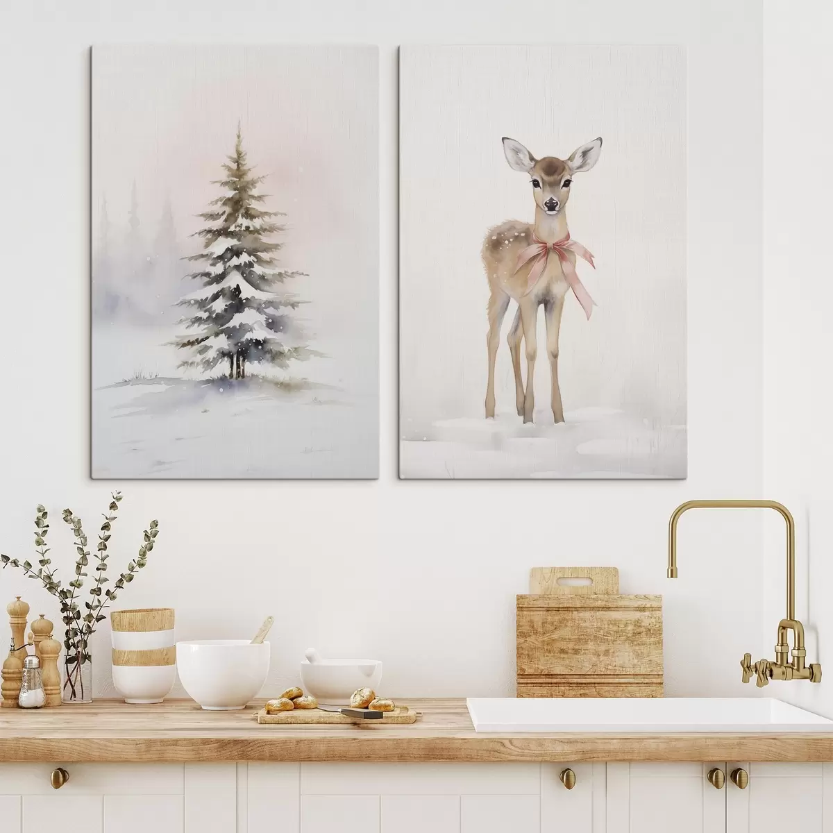 Tablouri Molid și căprioară m00933