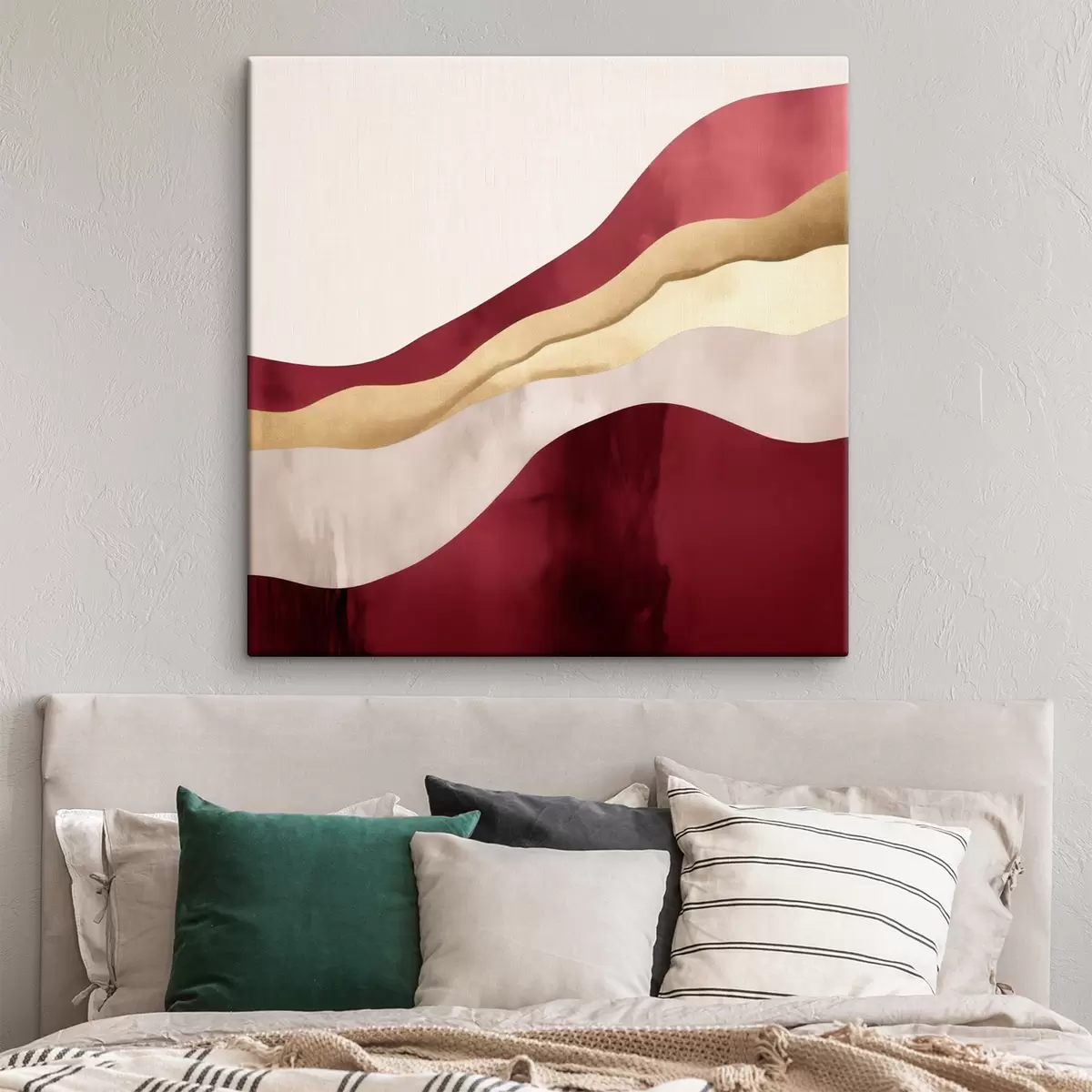 Tablouri Burgund, roz și nisipiu, stil geometric s46331