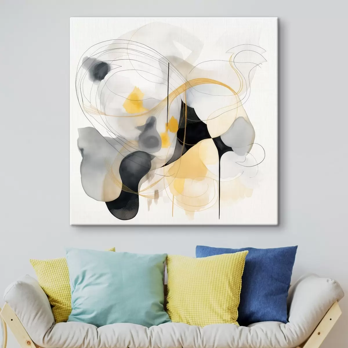 Tablouri Linii haotice și pete în stil modern s46335