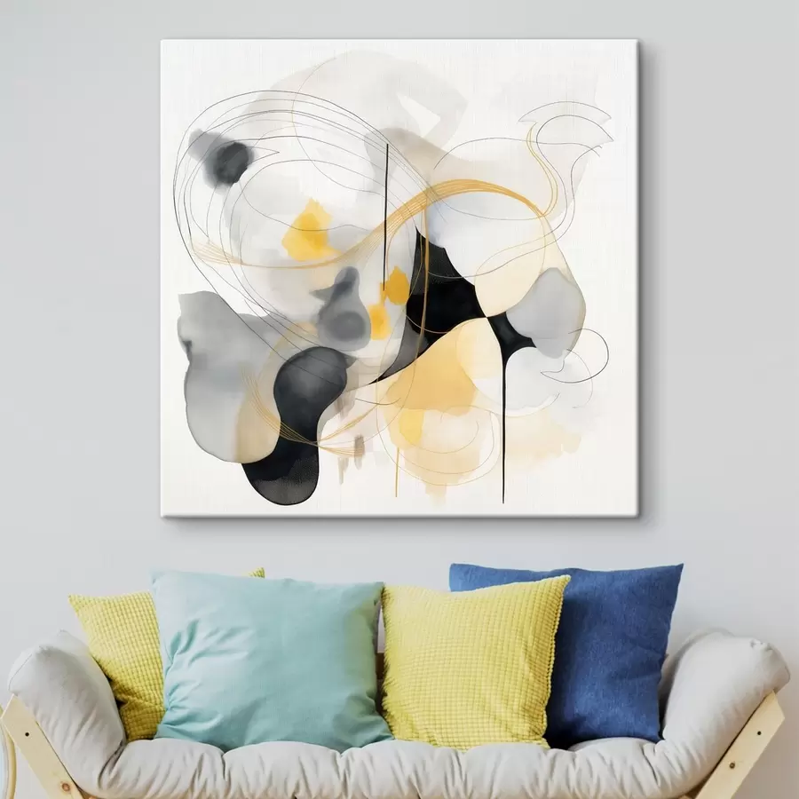 Tablouri Linii haotice și pete în stil modern s46335