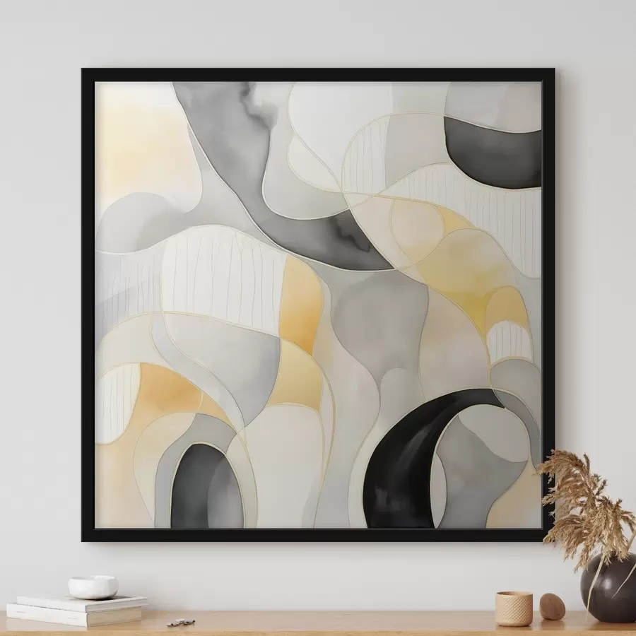 fototapet Forme ondulate în stilul cernelii alcoolice f46329