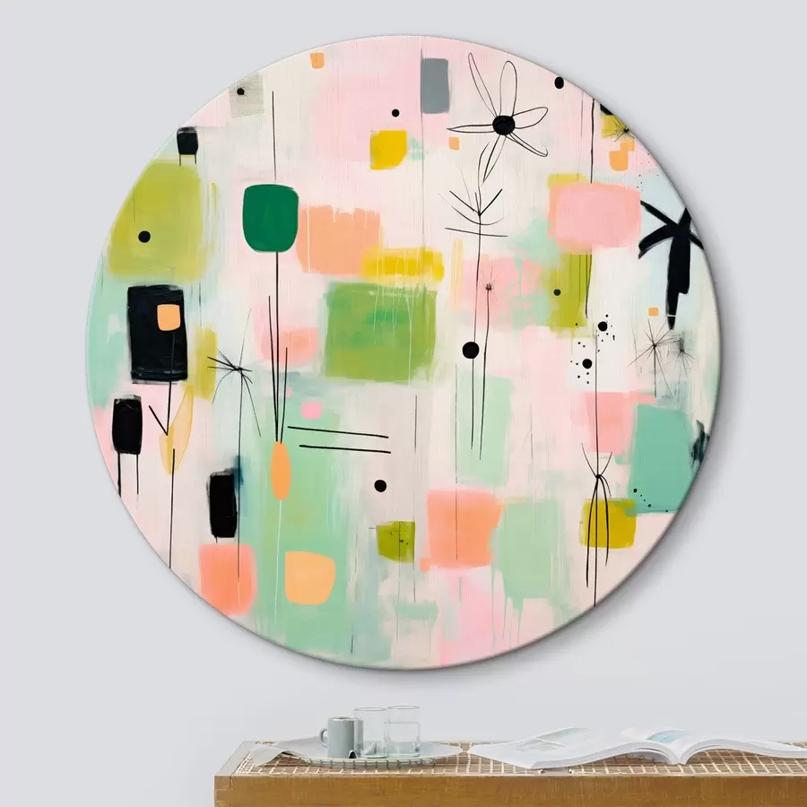 Tablouri Flori abstracte, compoziție luminoasă în stilul picturii în ulei r46325