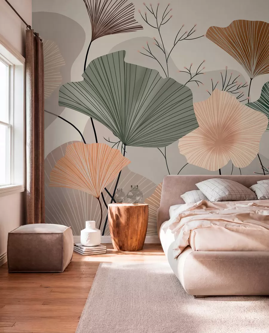 fototapet frunze de lotus elegante w04815