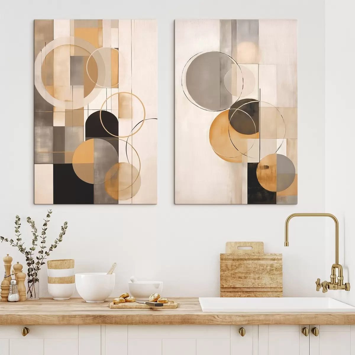 Tablouri Abstracție geometrică cu cercuri m00858