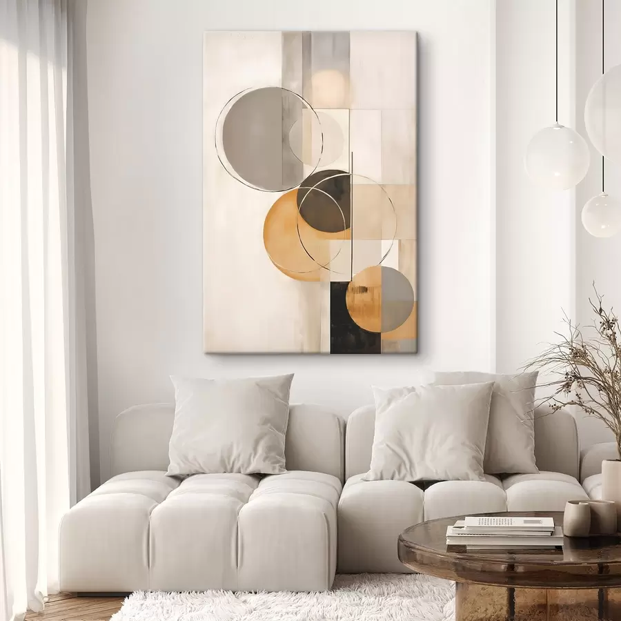 Tablouri Abstracție geometrică cu cercuri s46358