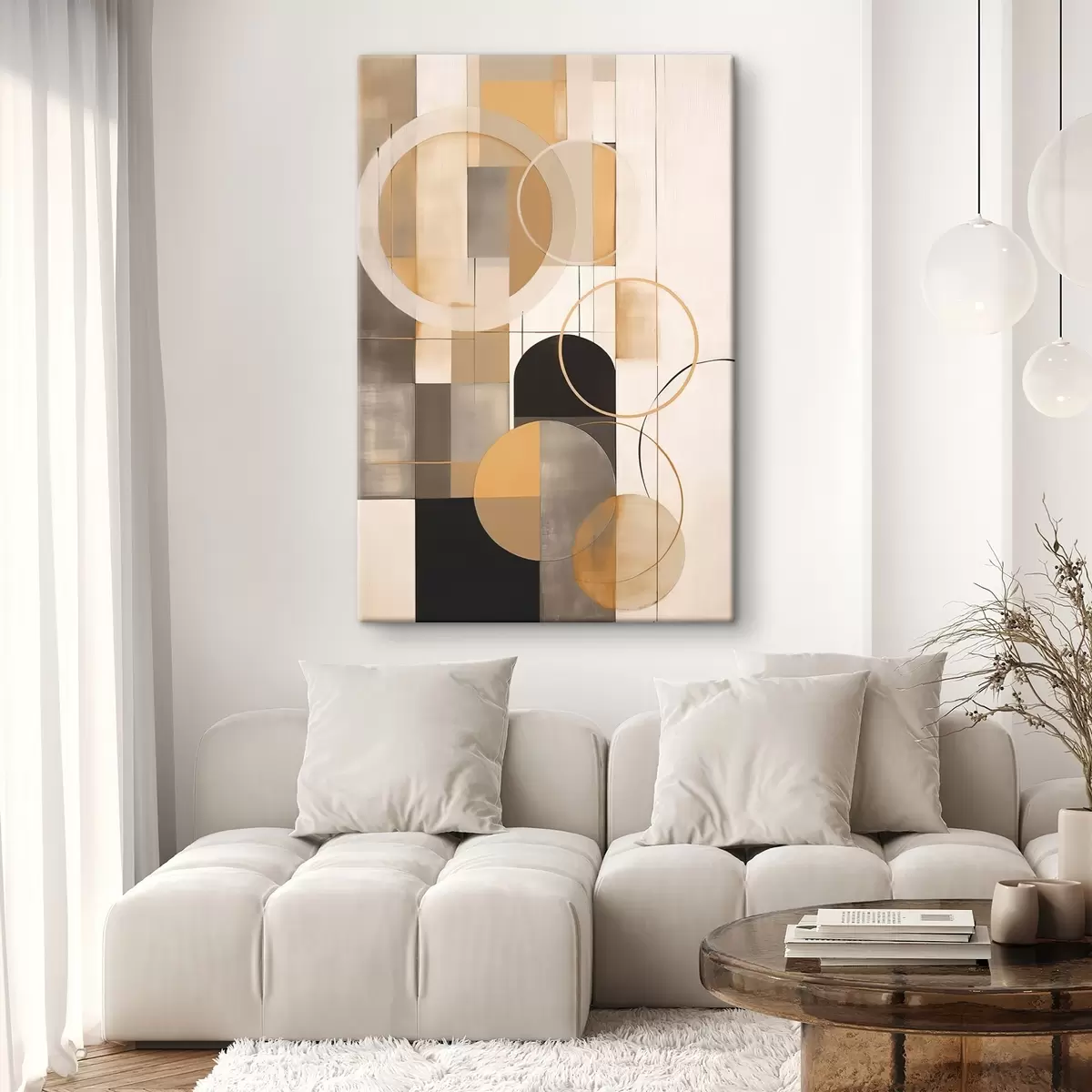 Tablouri Abstracție geometrică cu cercuri s46359