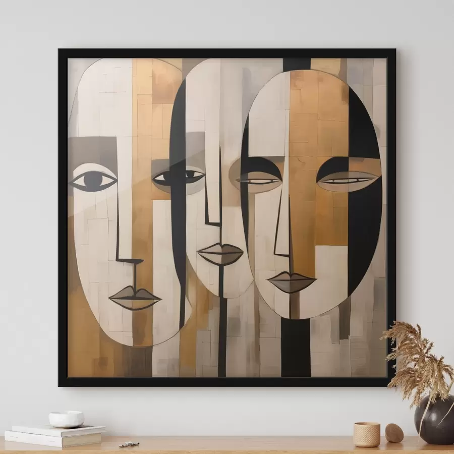 fototapet Fețe abstracte f46452