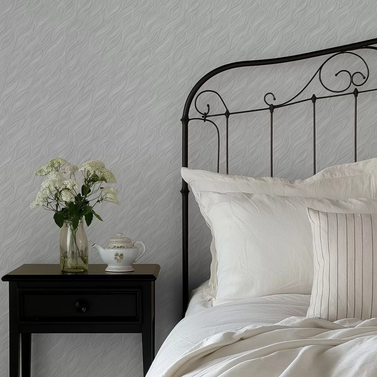 Wallpaper Valuri texturate, mentă deschisă a00688v2