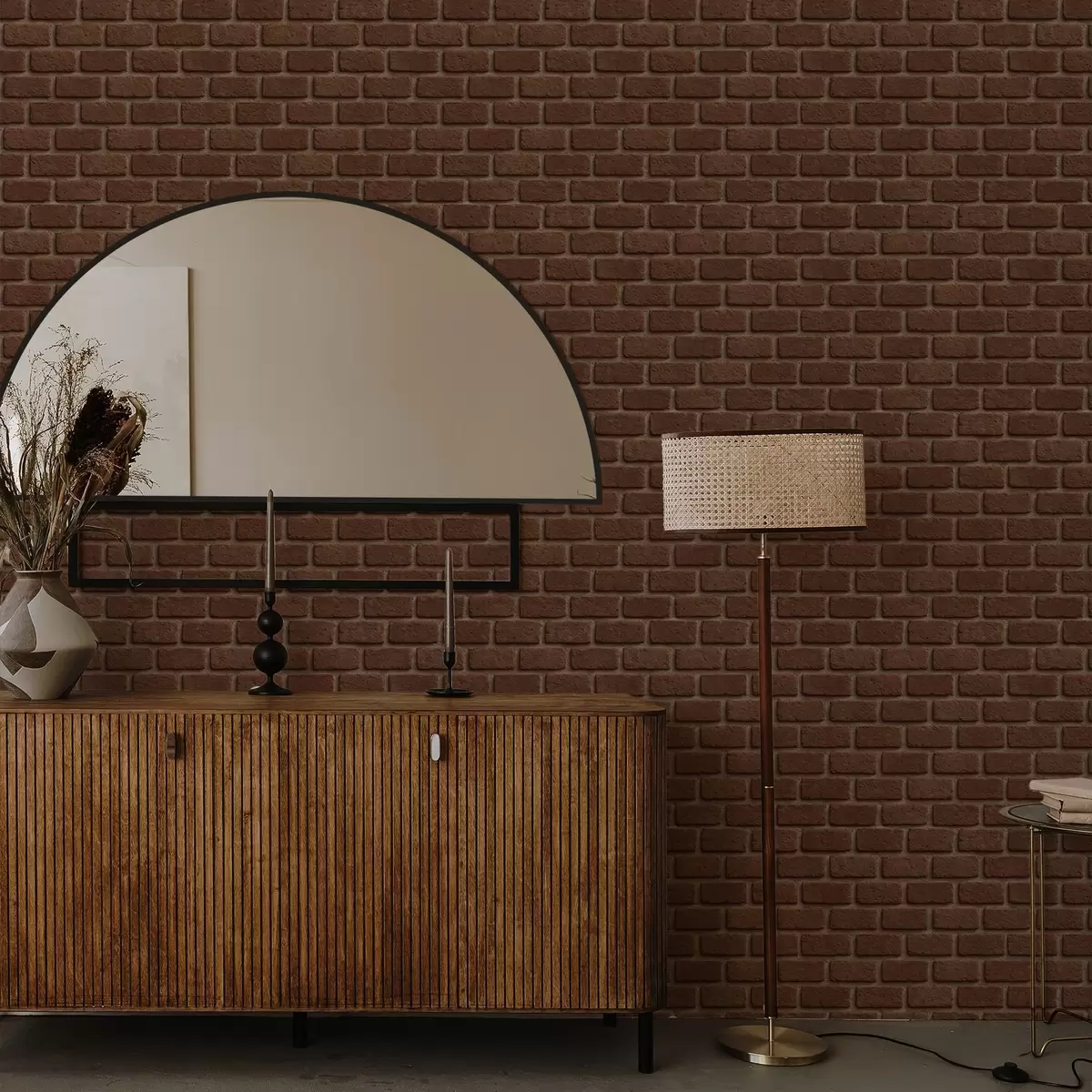 Wallpaper Textură rustică de cărămidă maro a00879