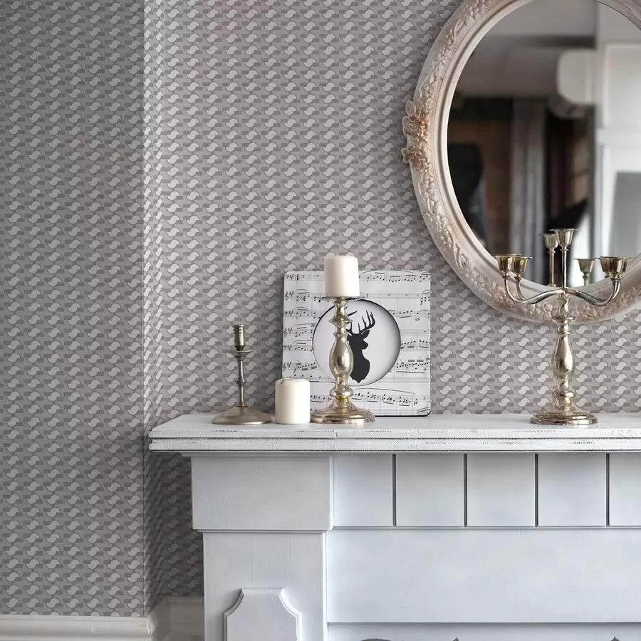 fototapet Plăci modulare mov cu semicercuri legate între ele a00915