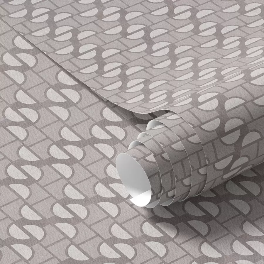 fototapet Semicerculi mici de culoare mov pe o grilă subtilă a00916