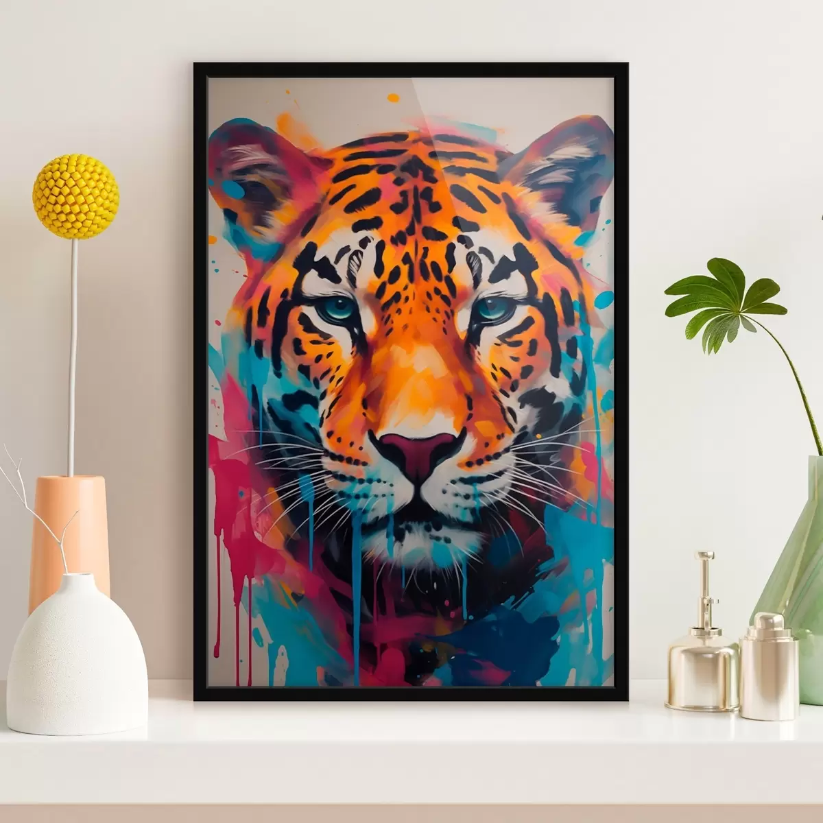 Poster Jaguar în stilul artei stradale f46476