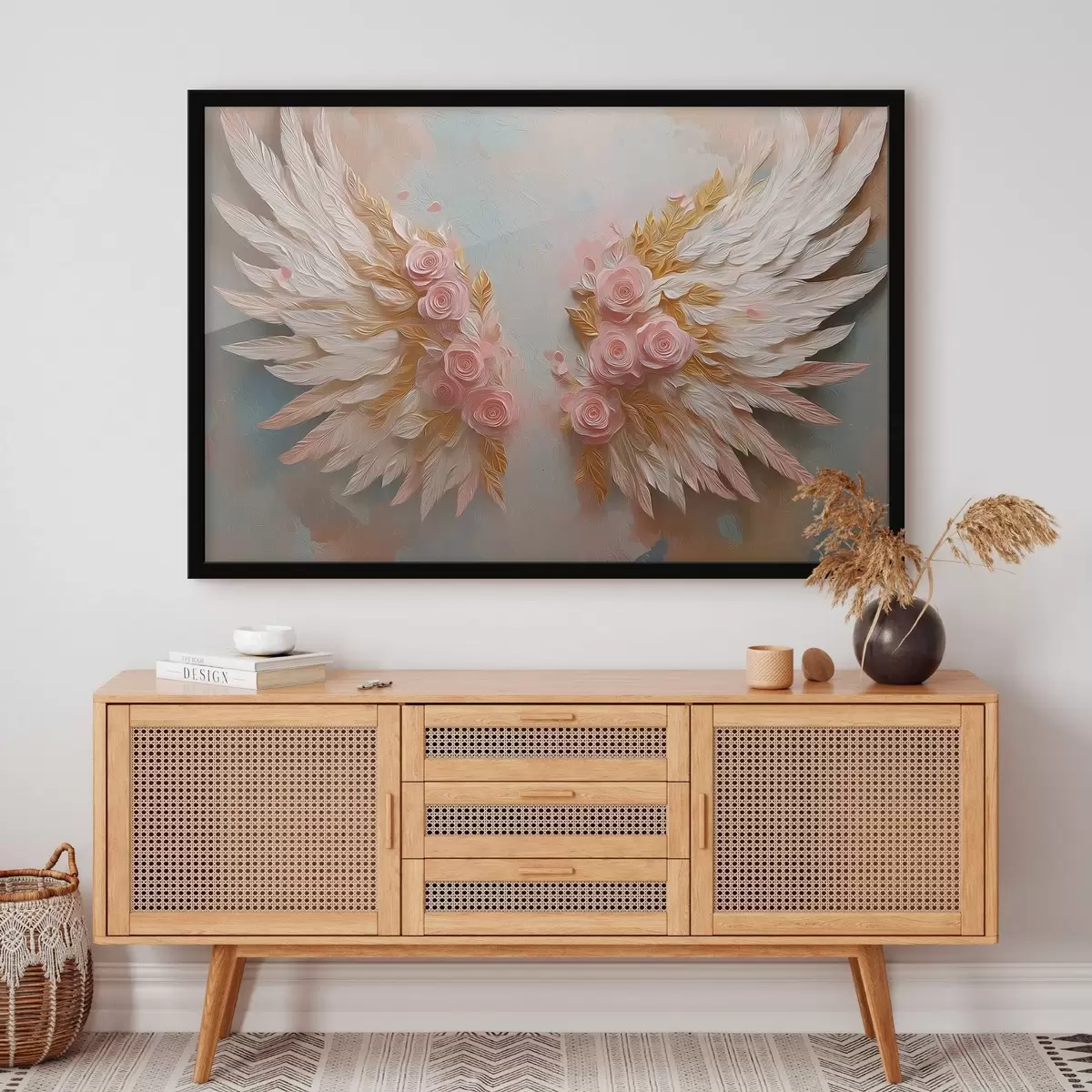 Poster Aripi cu culori galbene și roz f46551