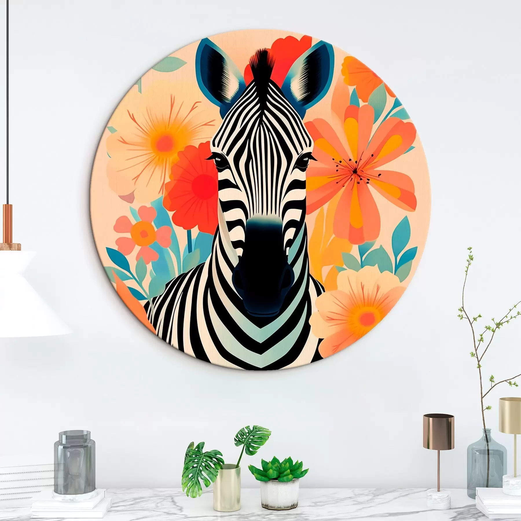 Tablouri Zebra printre flori r46457