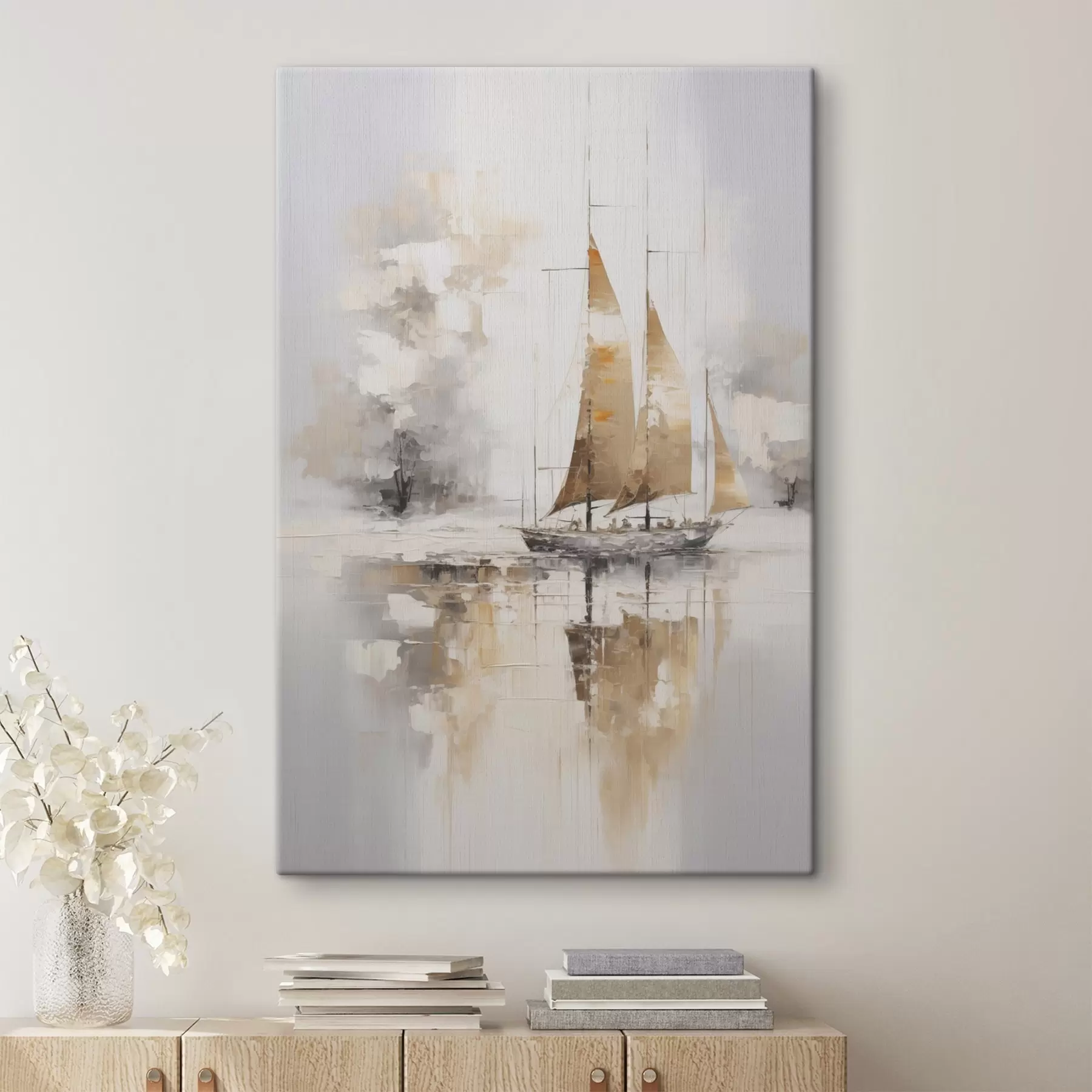 Tablouri Pictură imitație de barcă cu pânze s46565