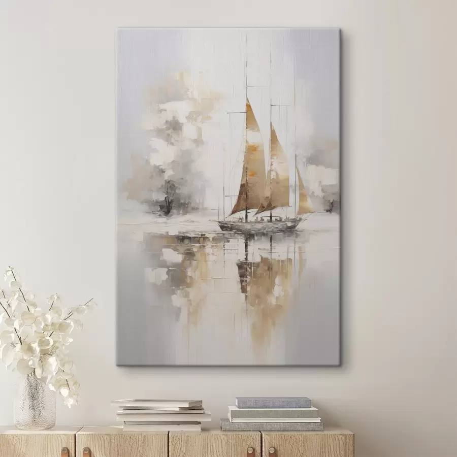 Tablouri Pictură imitație de barcă cu pânze s46565