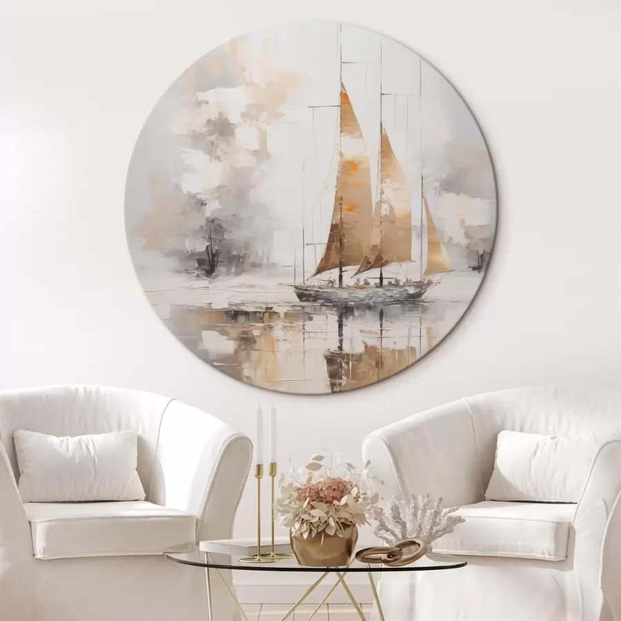 Tablouri Pictură imitație de barcă cu pânze r46565