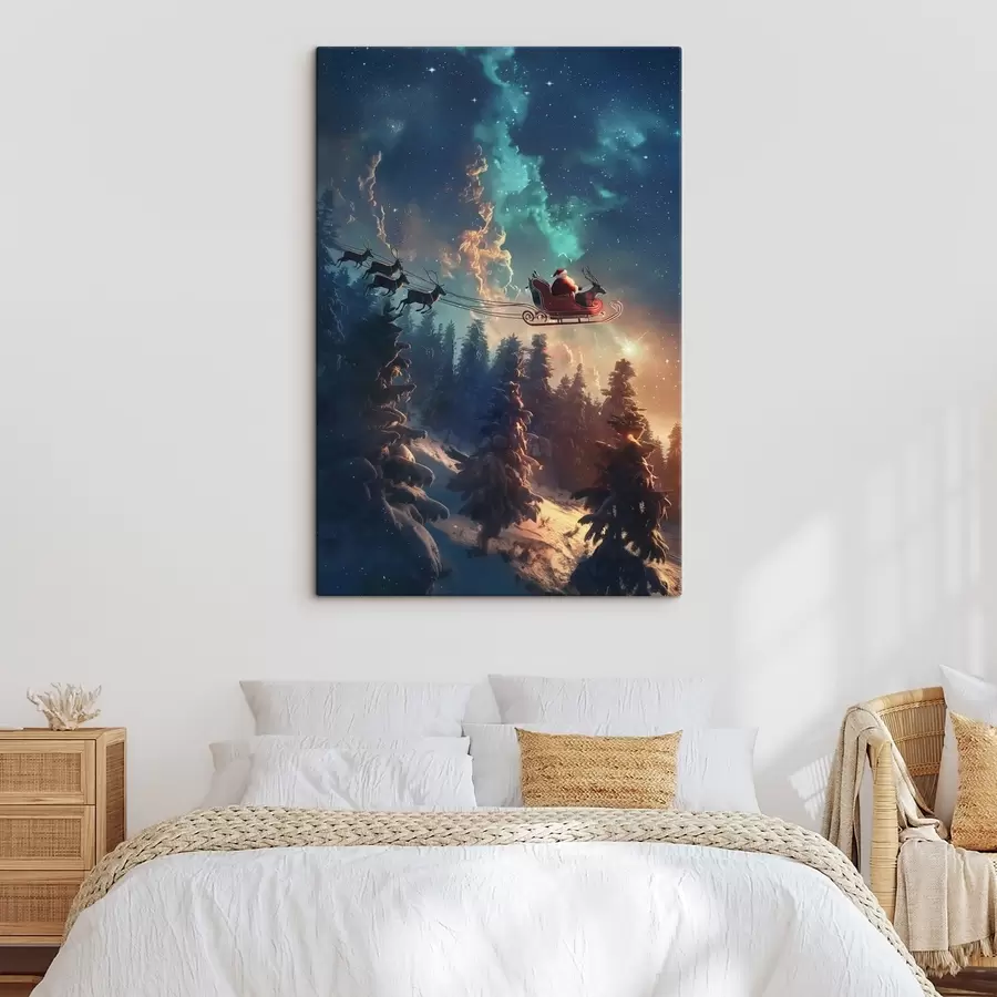 Tablouri Moș Crăciun pe reni s46602