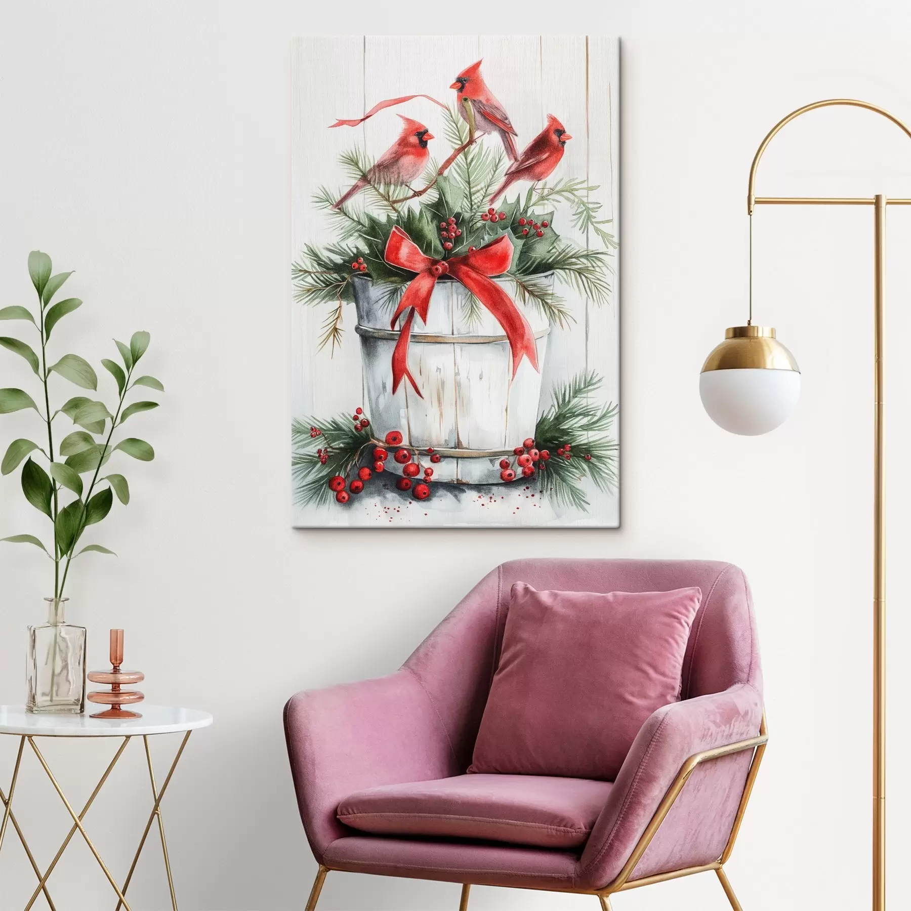 Tablouri Păsări pe un vas de Crăciun s46607