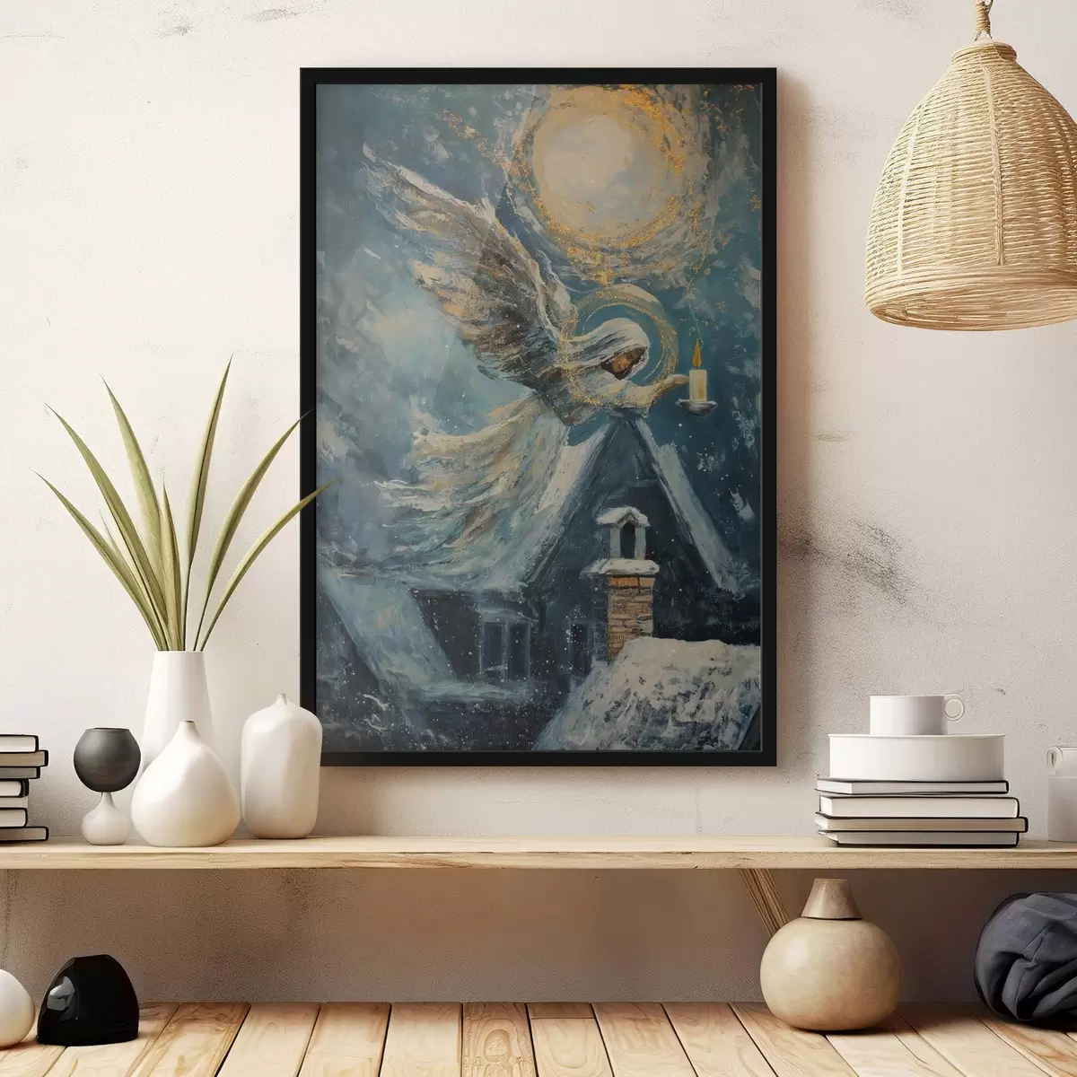 Poster Înger deasupra caselor f46600