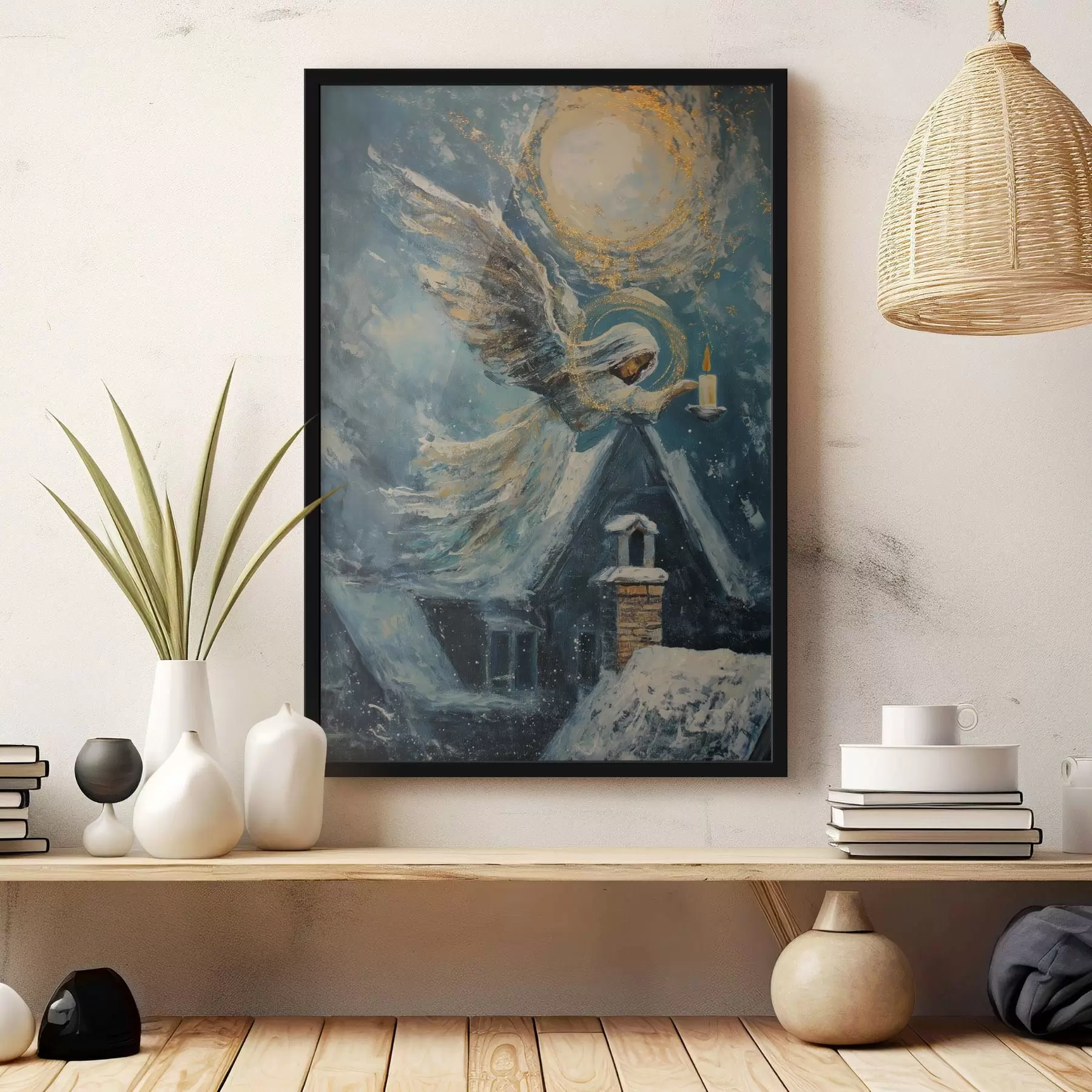 fototapet Înger deasupra caselor f46600